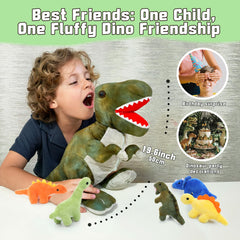 Muiteiur baby dino Carcharodontosaurus plush with realistic texture for pretend science