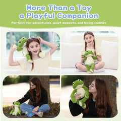 Muiteiur frog plush long limbs poseable for posing and storytelling