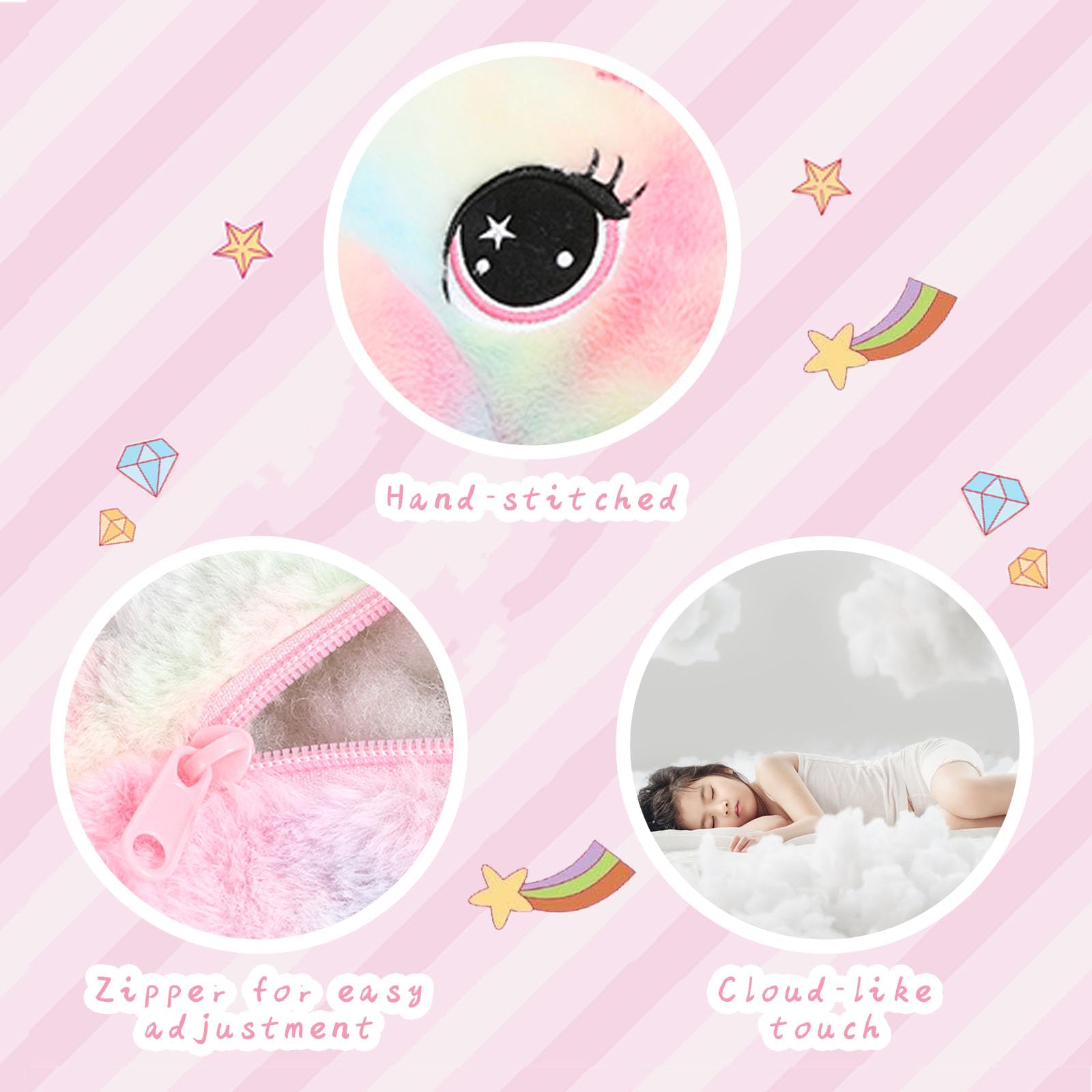 Muiteiur huggable unicorn for room decor and cozy corners.