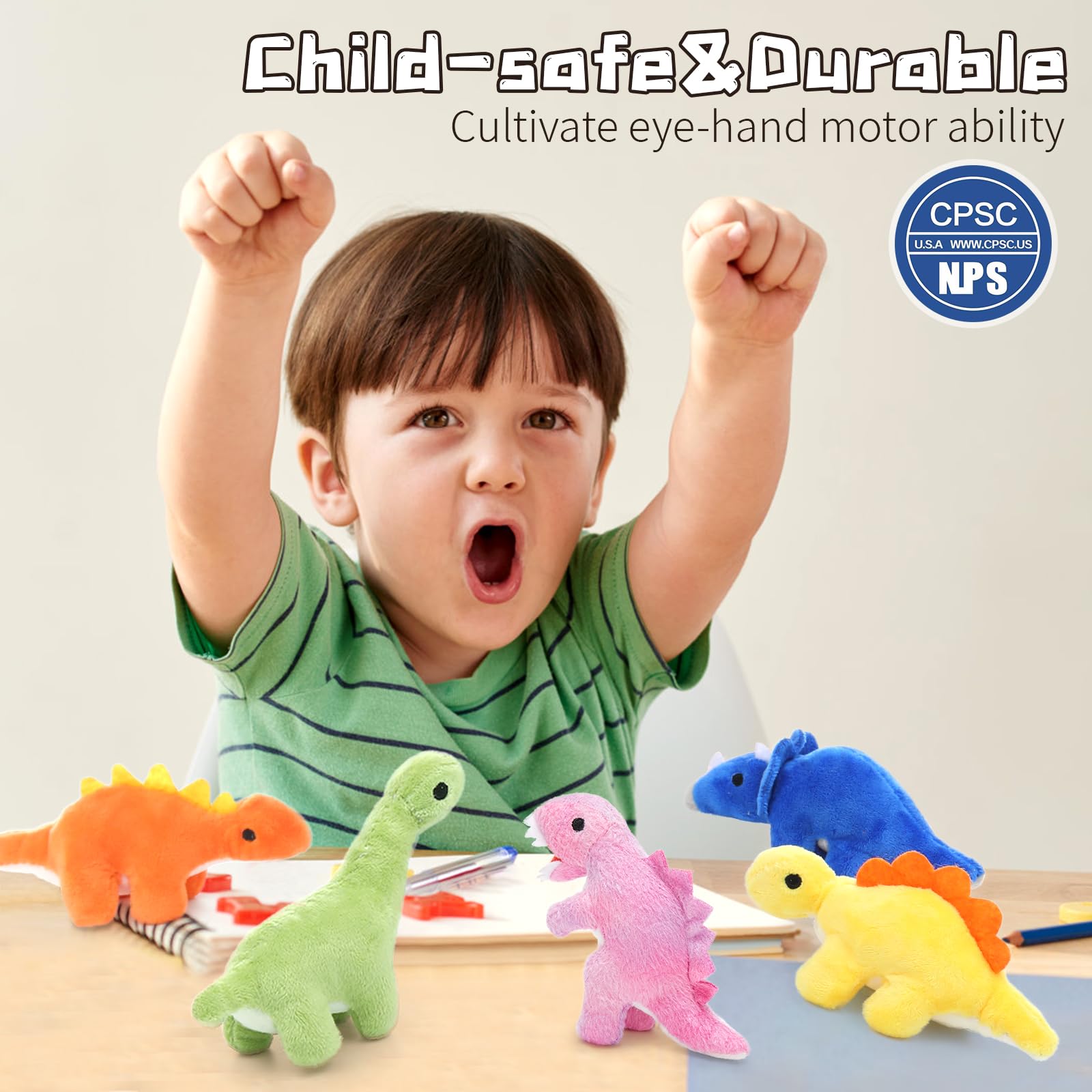 Muiteiur pink dinosaur plush, durable and travel-friendly for adventures.