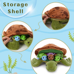 Muiteiur sea turtle plush baby 3 offers cozy hugs for naps and bedtime