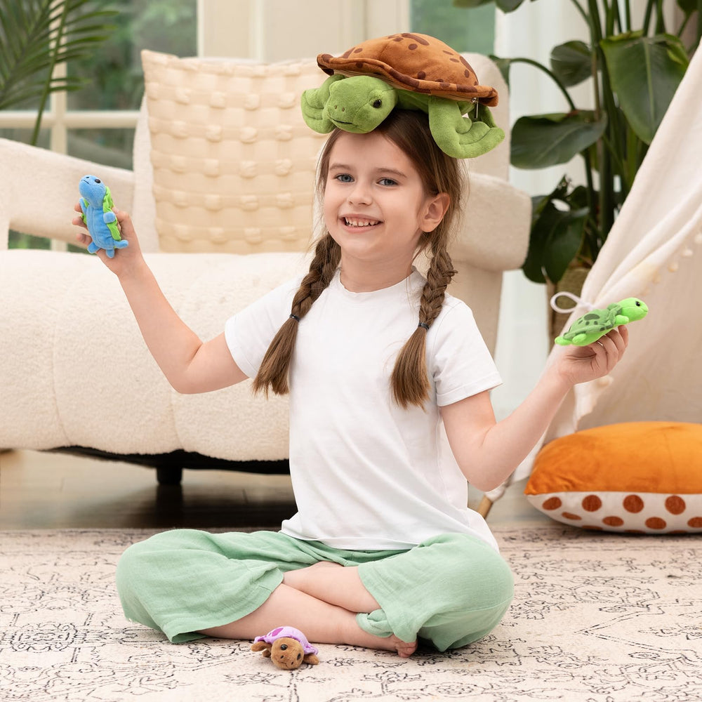 Muiteiur sea turtle plush set uses colorful patterns for color recognition