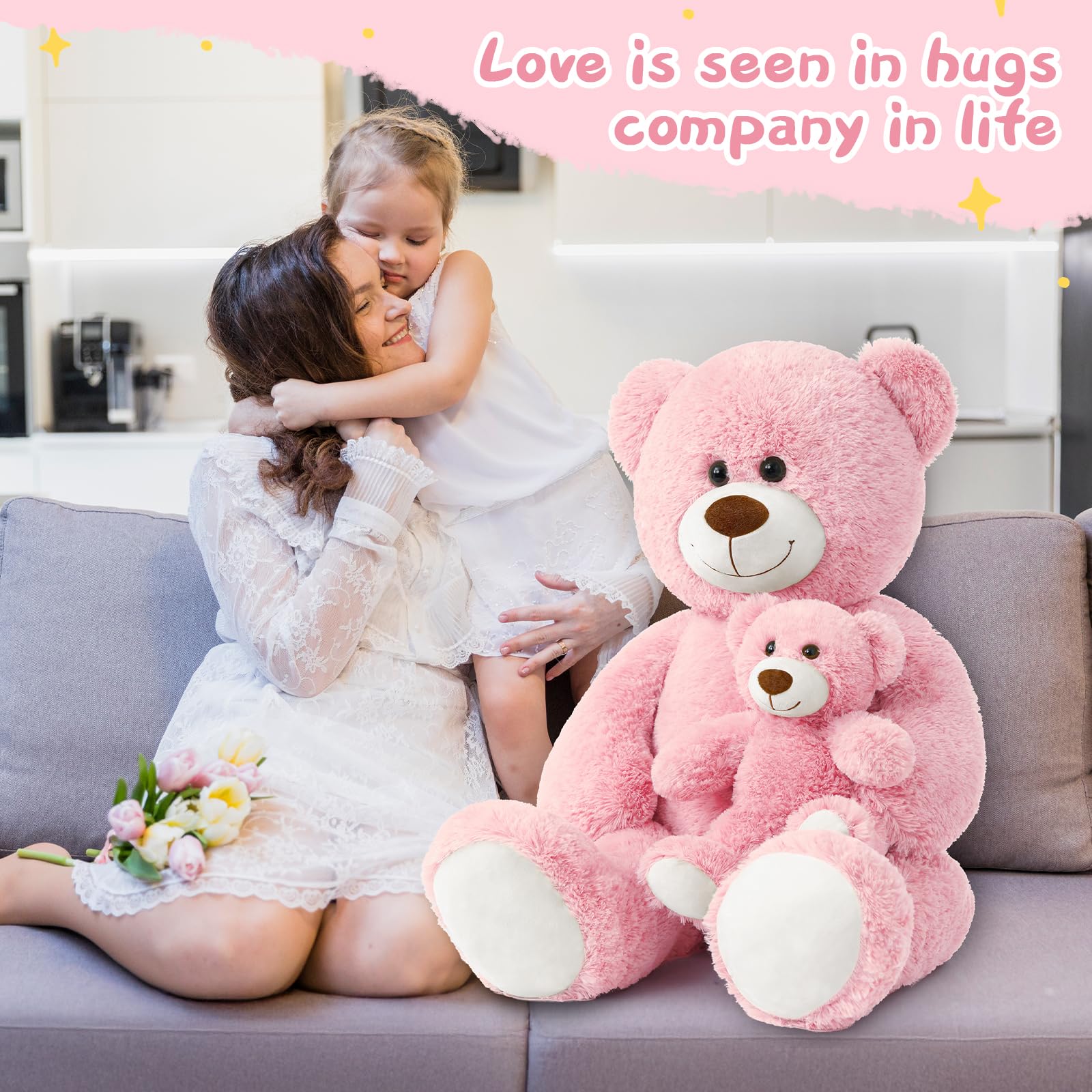 Muiteiur soft plush fabric provides a gentle, comforting touch for kids.