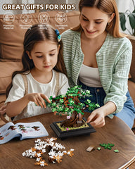 Muiurple building kit appeals to both adults and kids for a relaxing activity.