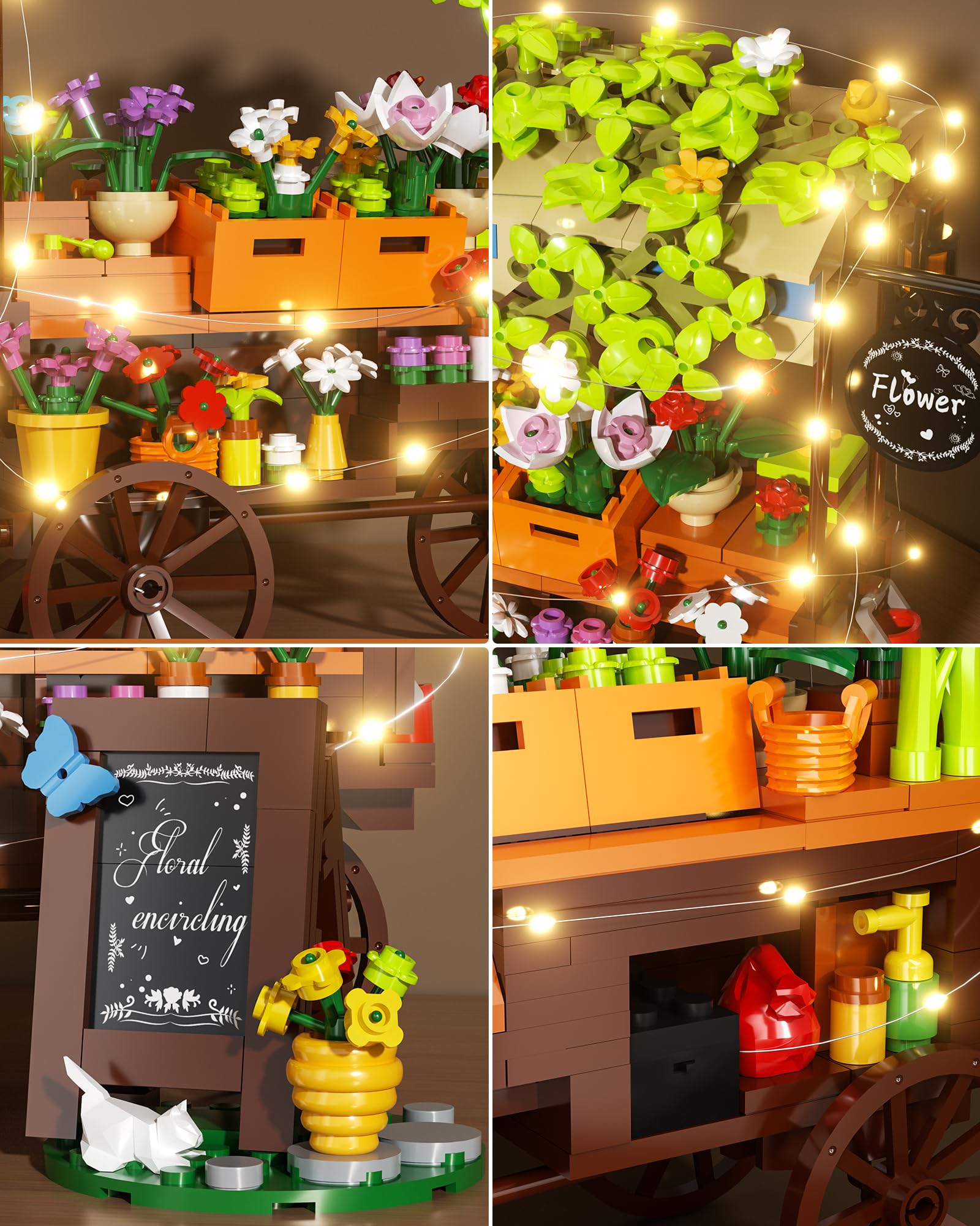 Muiurple Pruning tools on cart highlight realistic building details and fine motor practice.