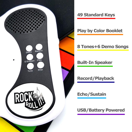 MUKIKIM Rock and Roll It rolled up for travel, ideal for practice on the go.