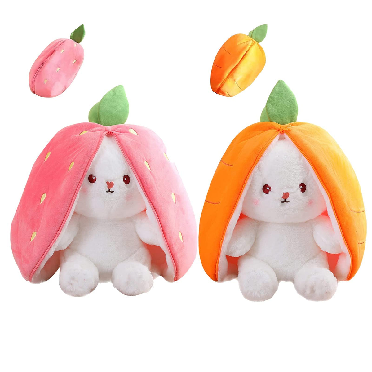 Mukorolee strawberry-styled bunny plush, ideal for cozy cuddles and play.