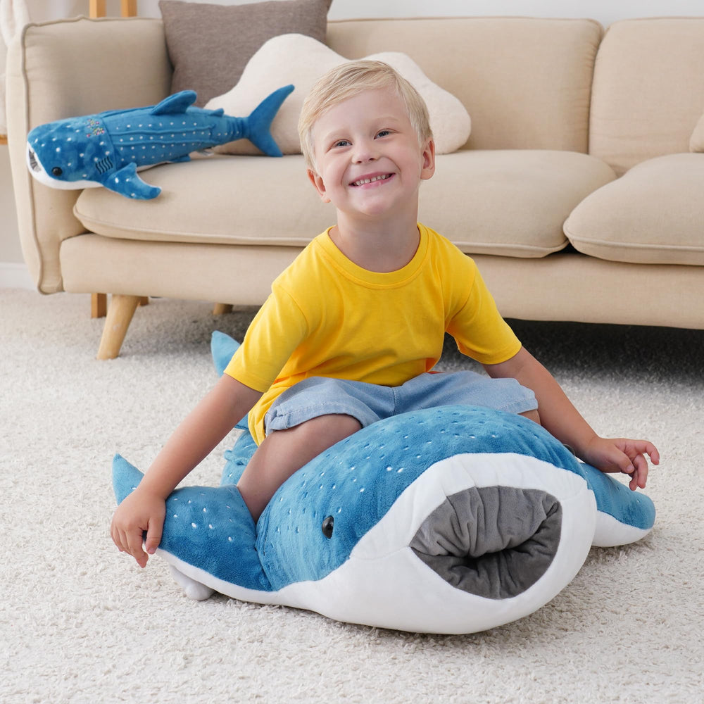 Mukouxun giant plush shark ready for cuddles and room decor.