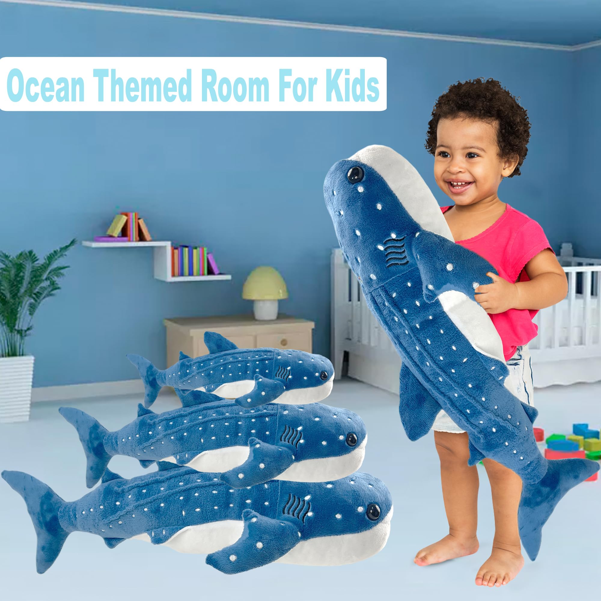 Mukouxun whale shark plush care-friendly, easy spot clean and air dry.
