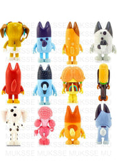 MUKSSE Bluey Toys 12-pack wolves showing family-friendly poses