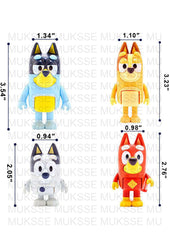 MUKSSE Bluey Toys 12-pack wolves ready for storytelling and pretend play
