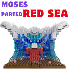 Multi-Blocks Moses Parted the Red Sea mini figurine for dramatic Bible story play.