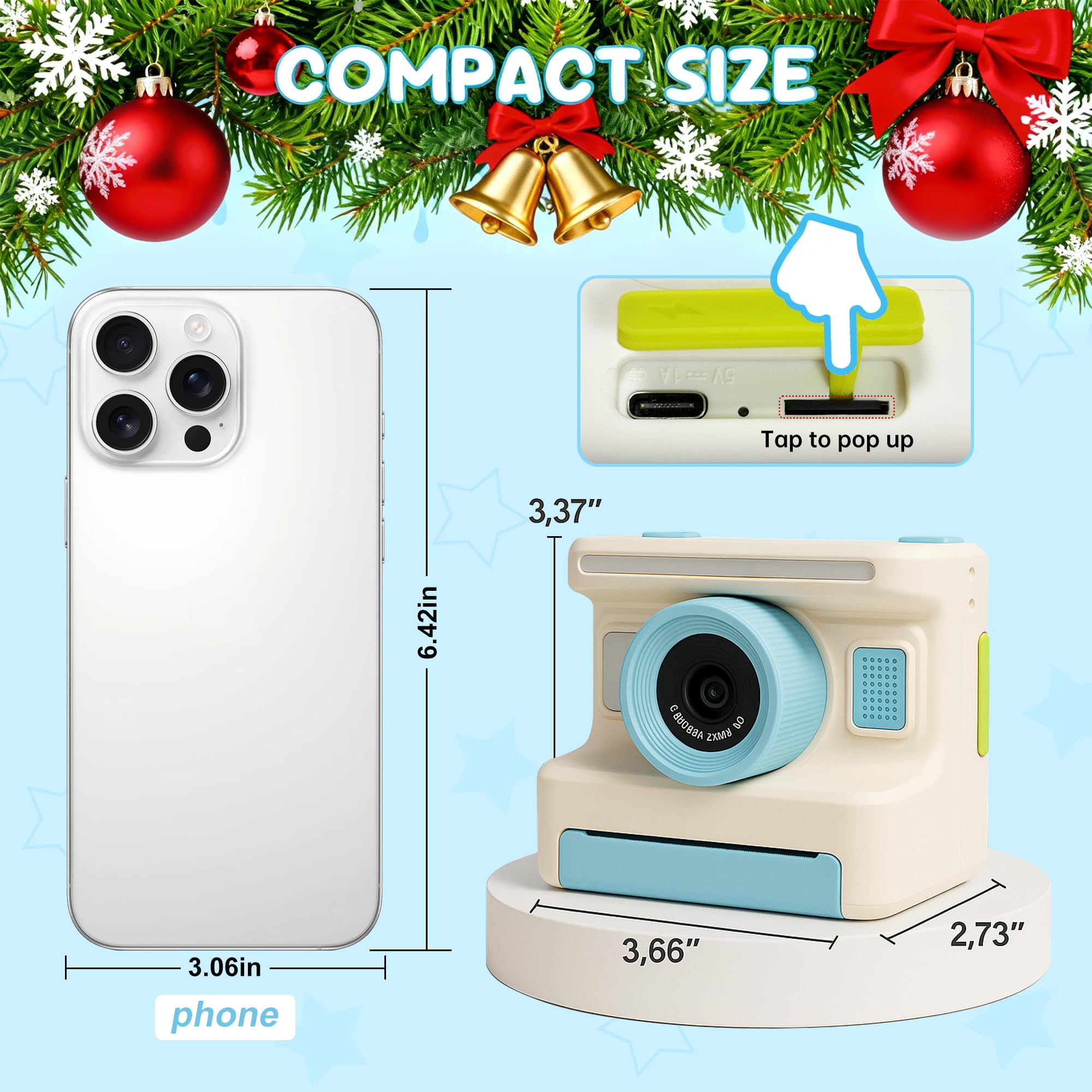 Mummed Kids Camera durable ABS shell ready for home and travel