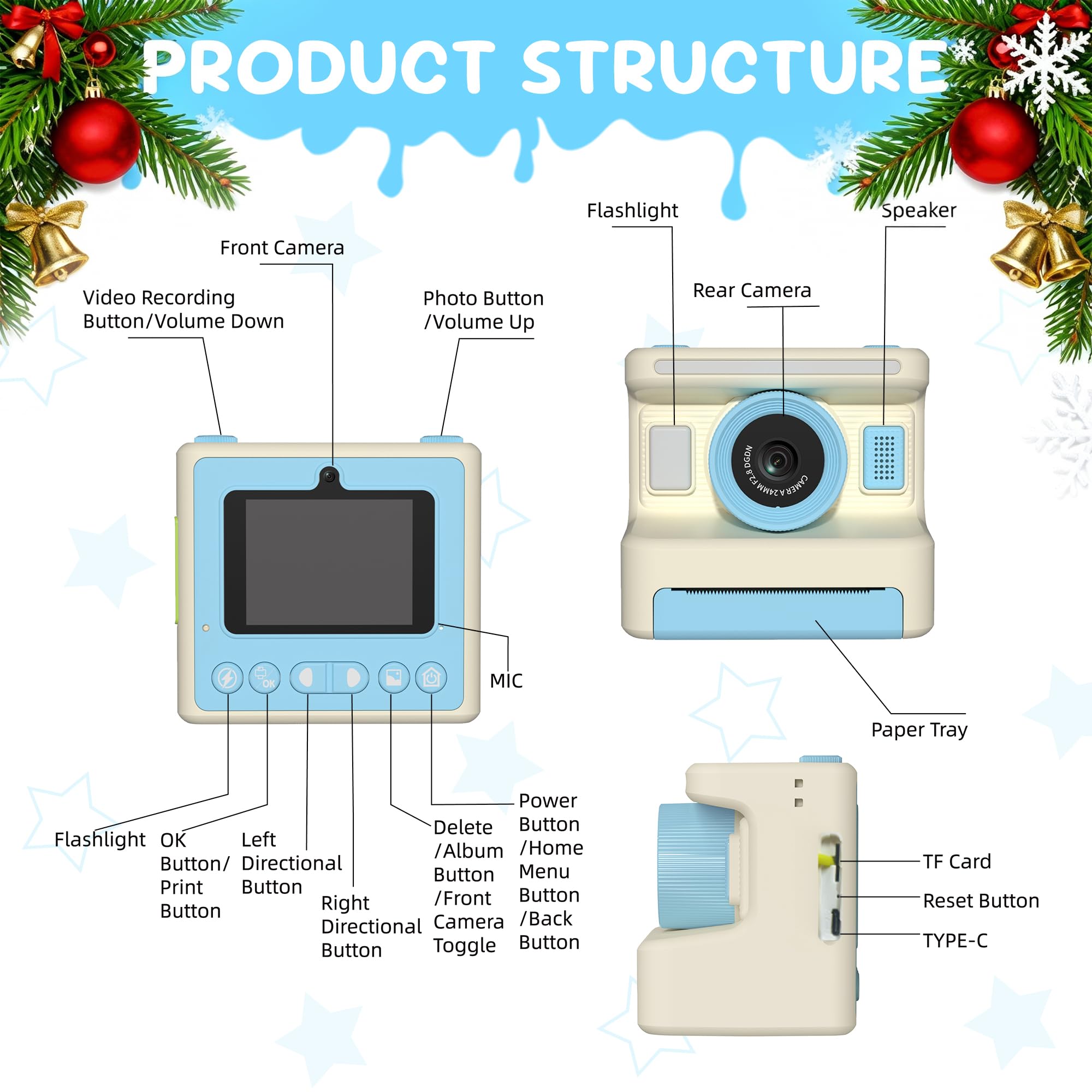 Mummed Kids Camera gift ready packaging suitable for birthdays