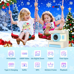 Mummed Kids Camera no ink thermal printing demonstrates mess free photo prints in seconds
