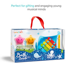Munchkin Bath Beats starfish shaker two adds color and rhythm to tub play.