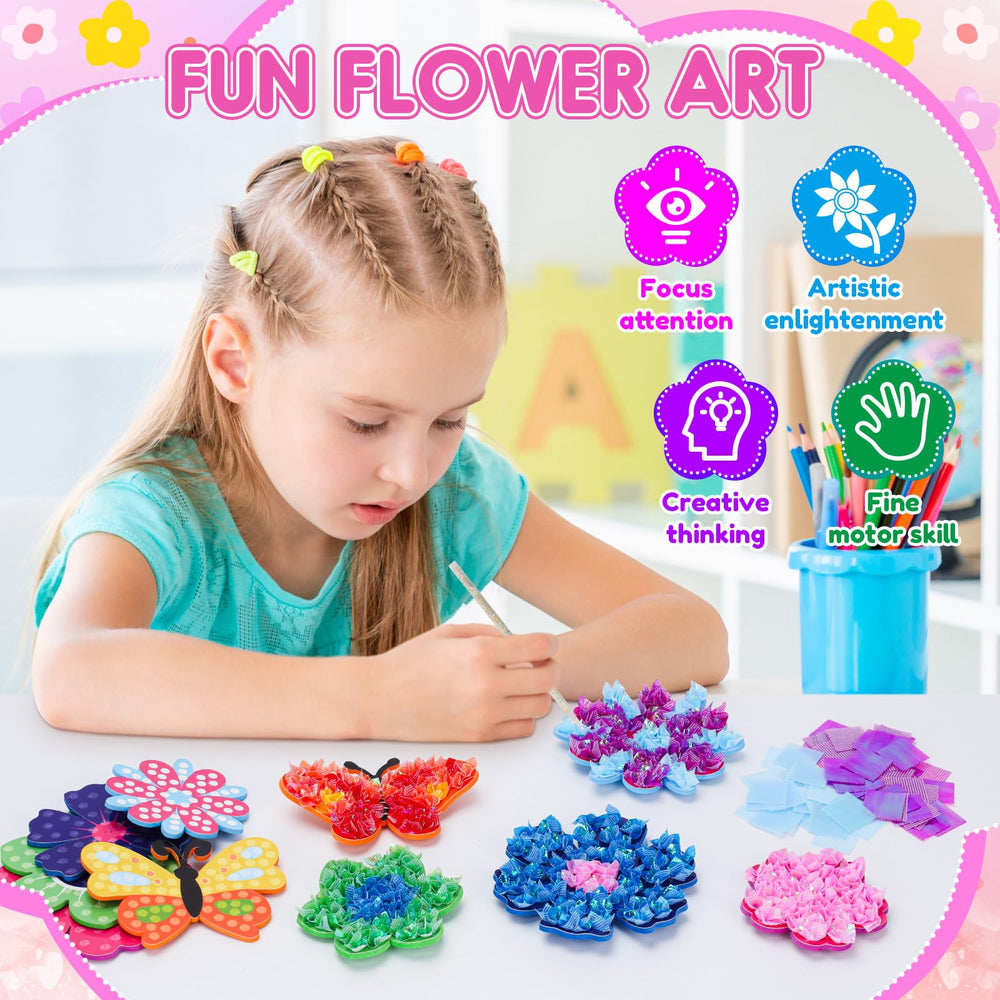 MUNDIDO Poke mat and flowers image highlighting easy, mess-free crafting setup