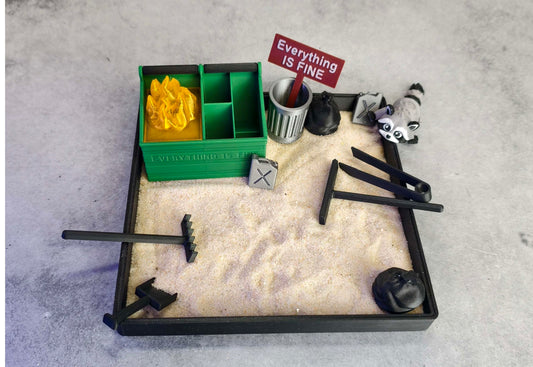 MunnyGrubbers Zen Garden sand included provides tactile texture for shaping.
