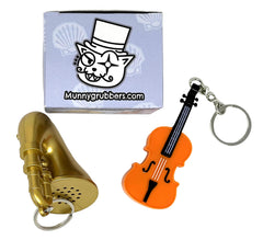 MunnyGrubbers keychain in use highlights portable humor anywhere