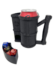 MunnyGrubbers mug dice tower exterior shot shows a stylish dual-use for drinks and rolling