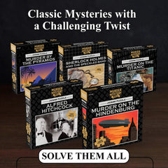 Murder Mystery Party 1000-piece puzzle in vibrant orange sparks collection potential.