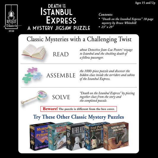 Murder Mystery Party storybook open invites immersive storytelling alongside the puzzle.