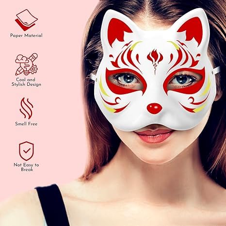 Musaner cat mask elastic band comfort fit for long wear at events