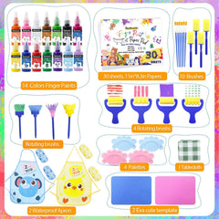 MuseLuxe 14 colors creamy finger paints ideal for finger painting and crafts