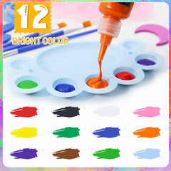 MuseLuxe finger paint palettes support color mixing for creative blends.