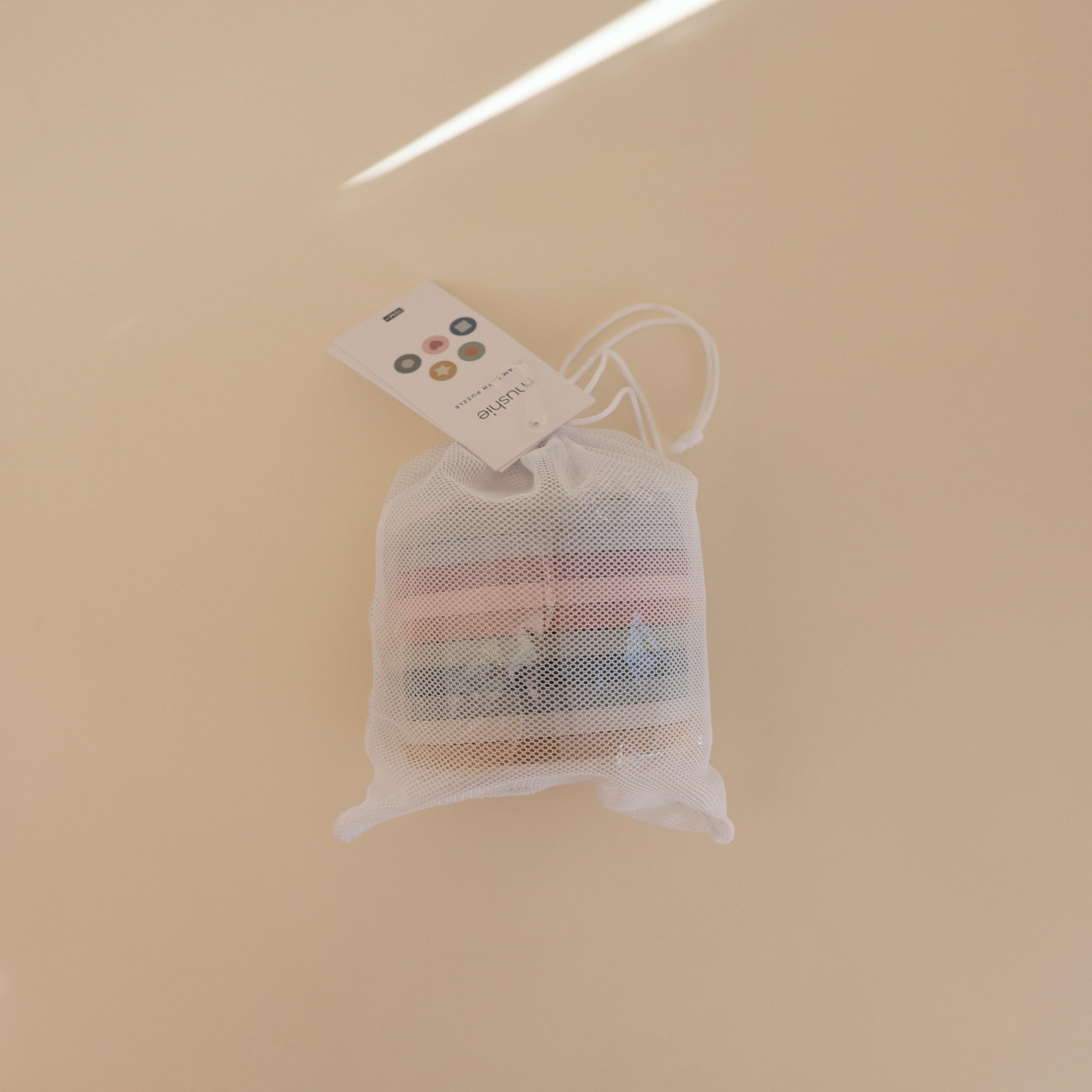 Bright colors invite gentle learning moments during bath time