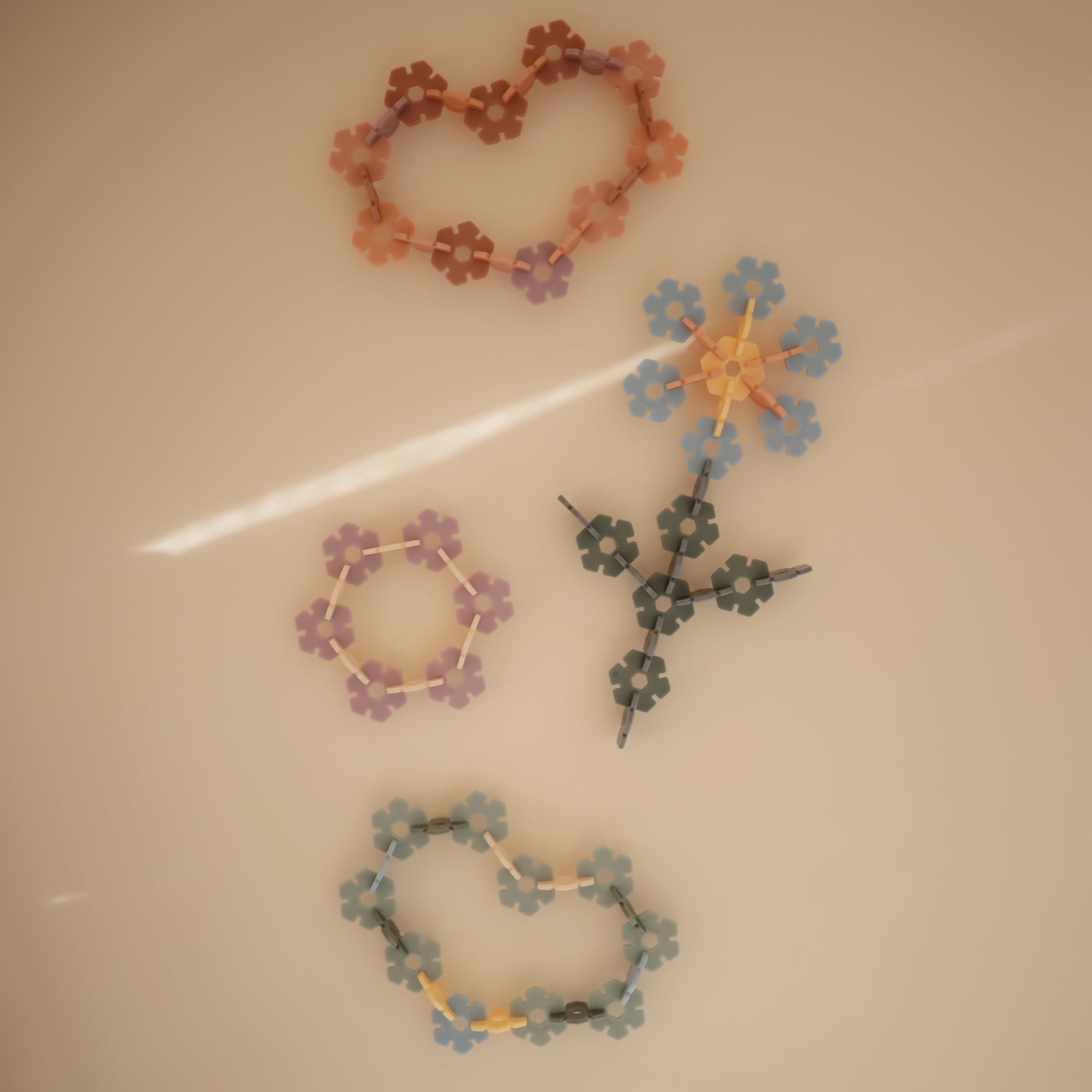 Mushie HEX Connect safe materials provide worry free, BPA-free play.