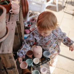 Mushie tea play set made with BPA-free materials for safe play