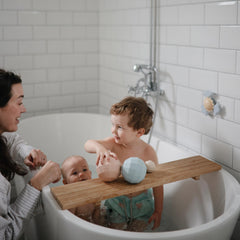Food-grade silicone Mushie spheres ensure safety and simple cleaning