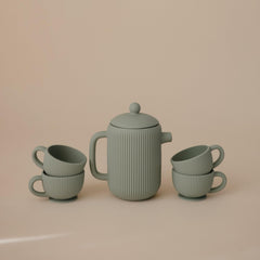Mushie silicone tea cups trio designed for little hands and sharing.