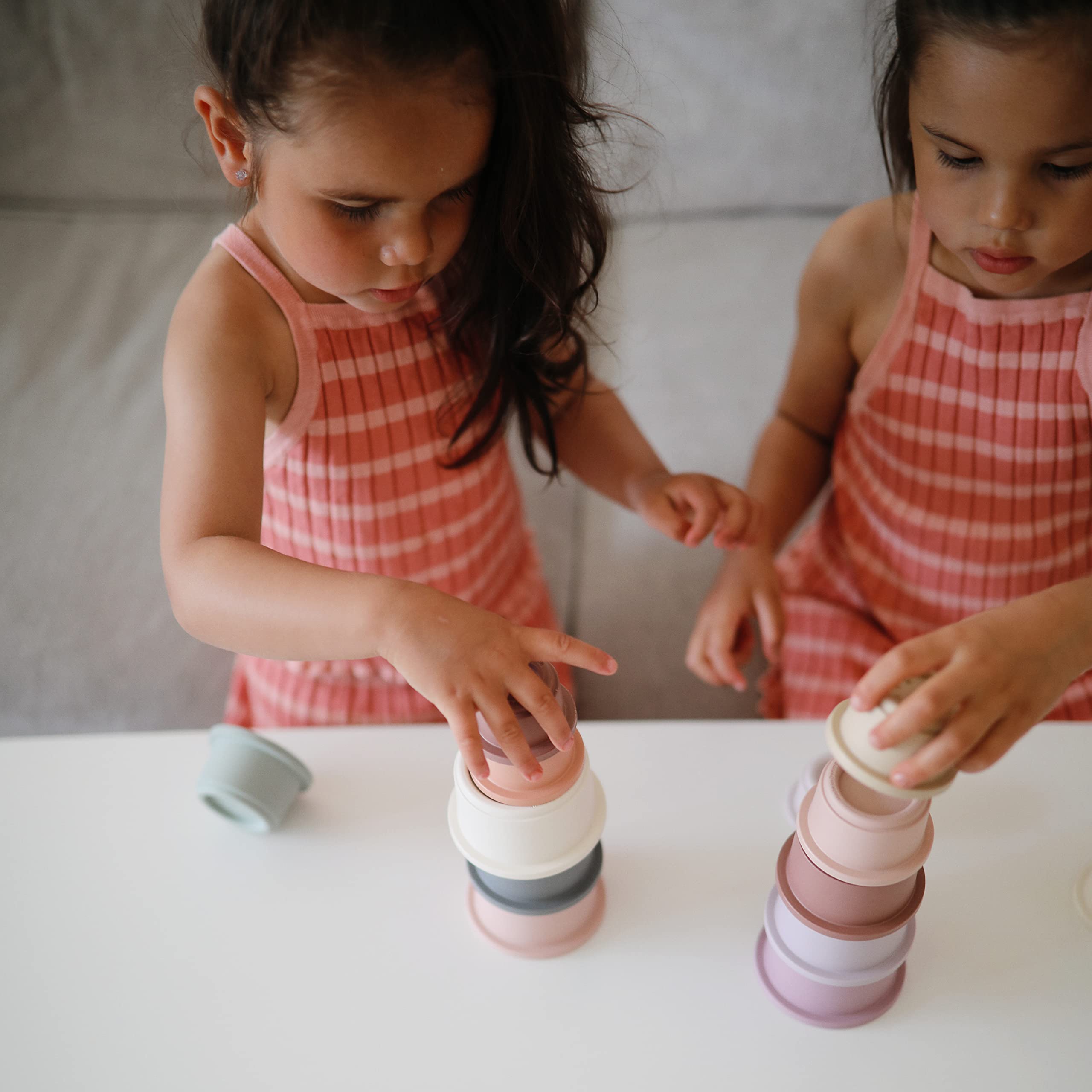 Mushie Stacking Cups Toy baby-play encourages stacking and imagination