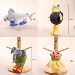Mushplushies brainrot plush keychain collection, Italian meme-inspired design.