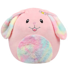 Mushymallow 20-inch bunny plush with rainbow belly for cozy, comforting hugs.
