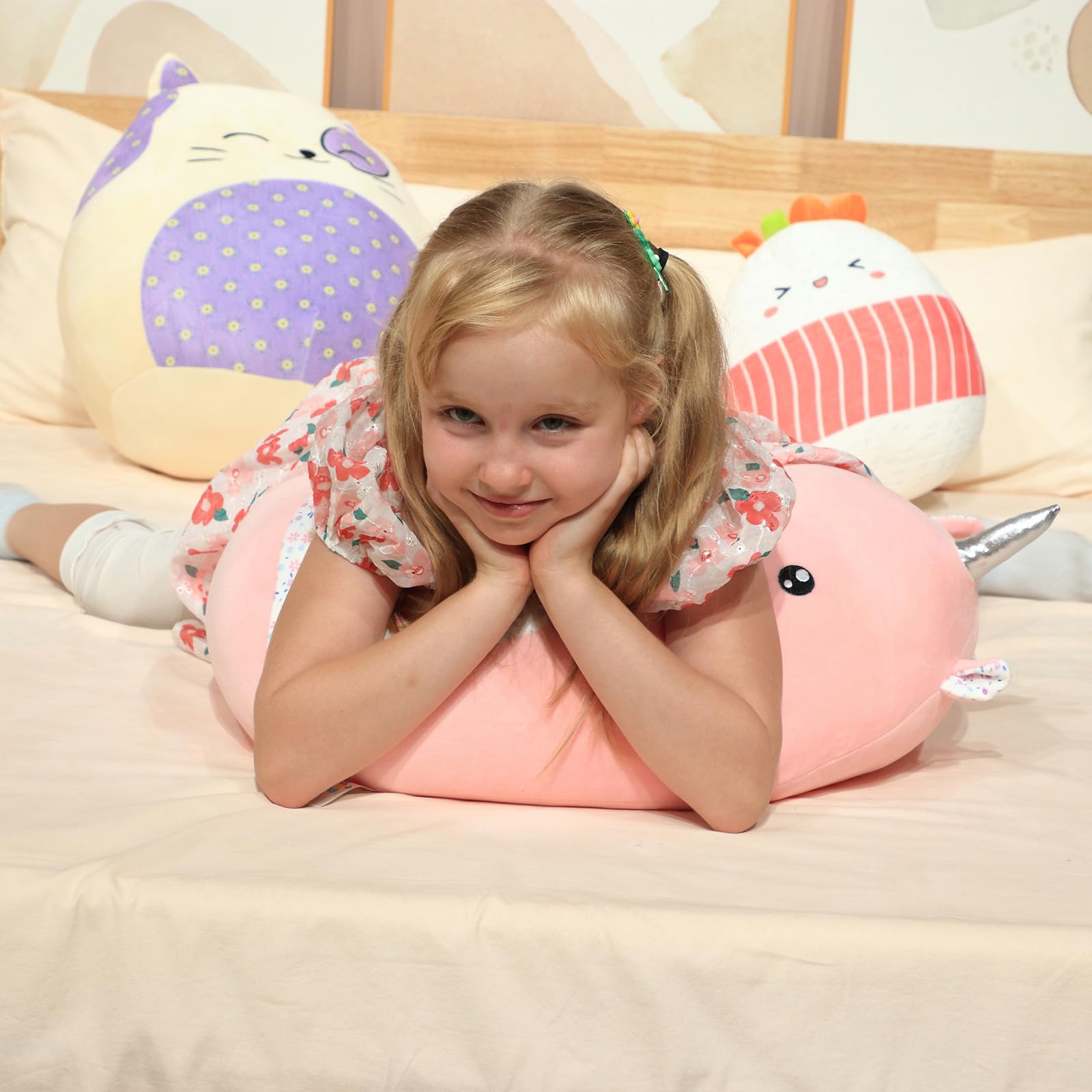 Mushymallow cat pillow decor brightens bedrooms and living spaces.