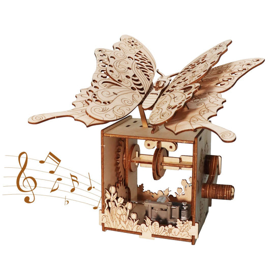Music Park 3D butterfly puzzle, hands-on build with fluttering wings for immersive craft enjoyment