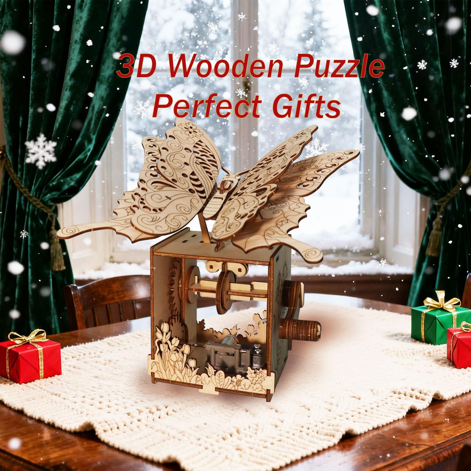Music Park vintage wind-up mechanism invites nostalgic play and precise gear movement