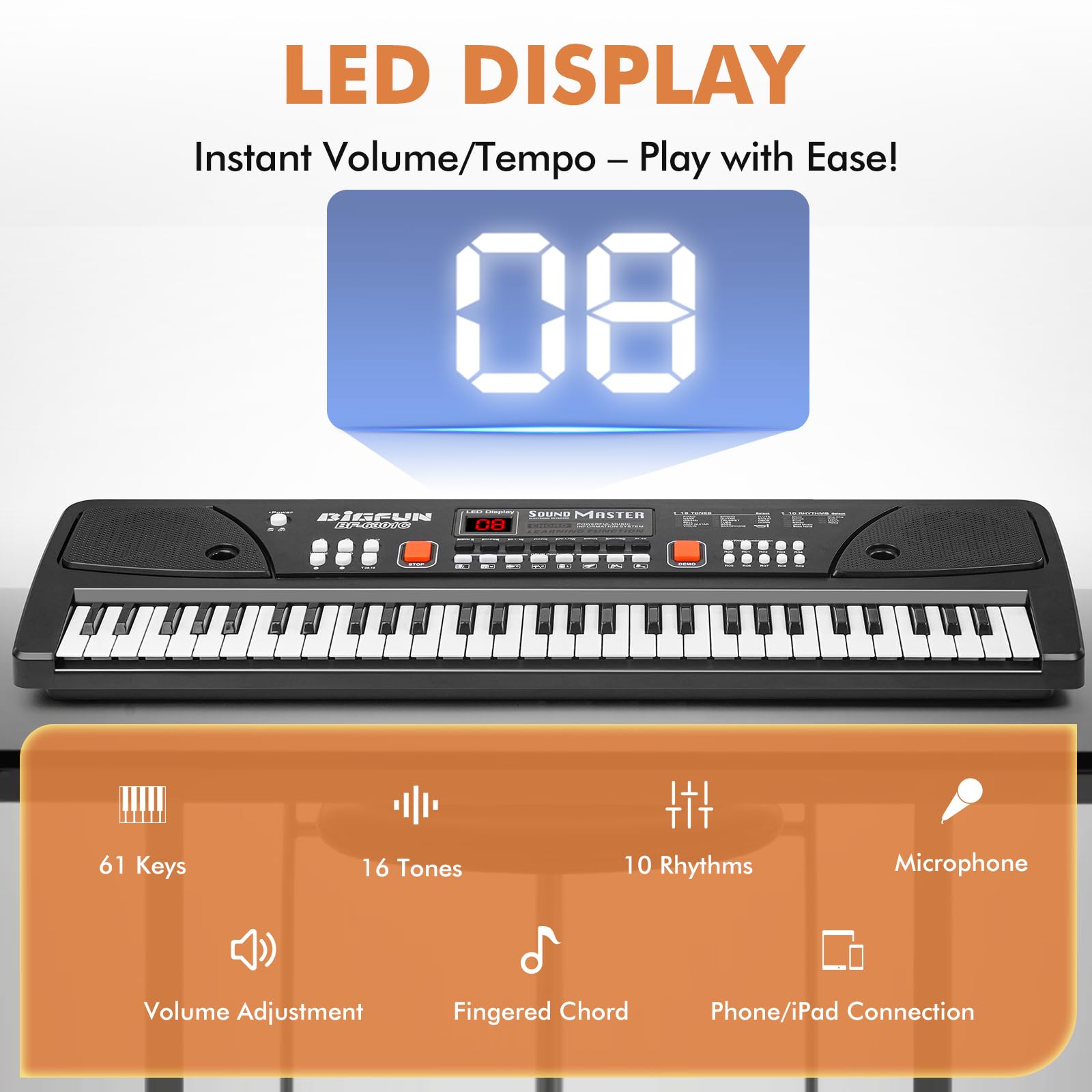 MusicForset LED display guides timing and learning for young performers