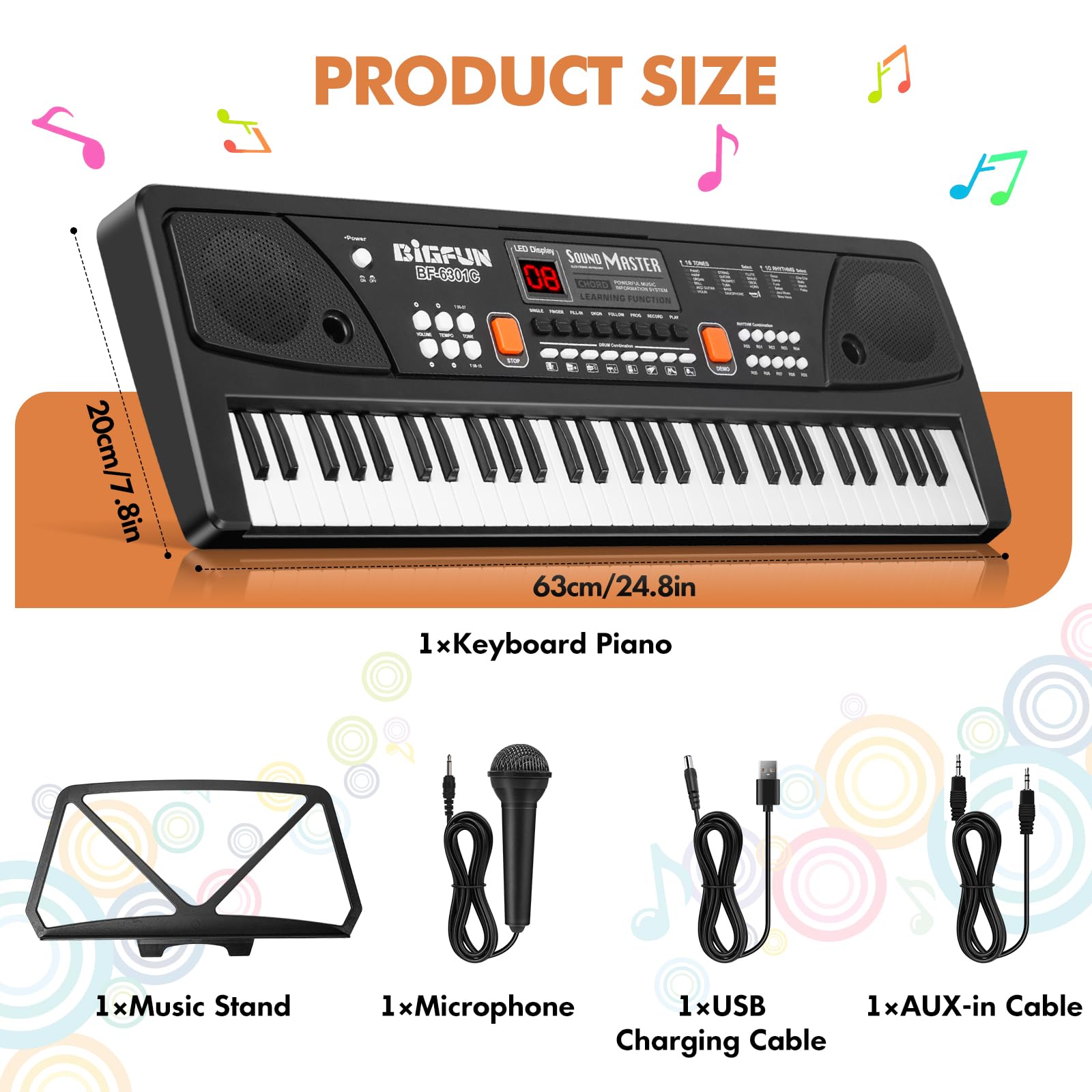 MusicForset USB rechargeable power enables portable practice anywhere