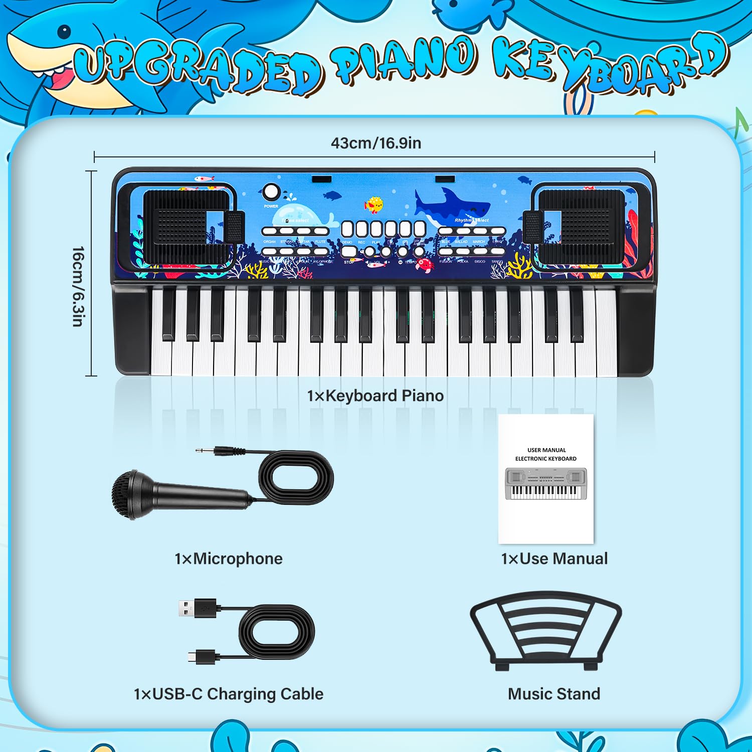 MusicForset ocean themed design appeals to kids craving colorful, engaging toys