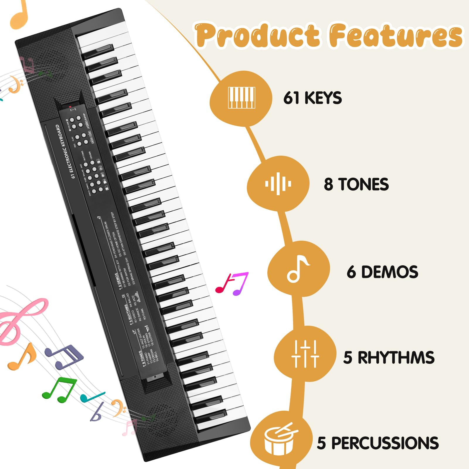 MusicForset battery or USB power supports play anywhere, anytime.