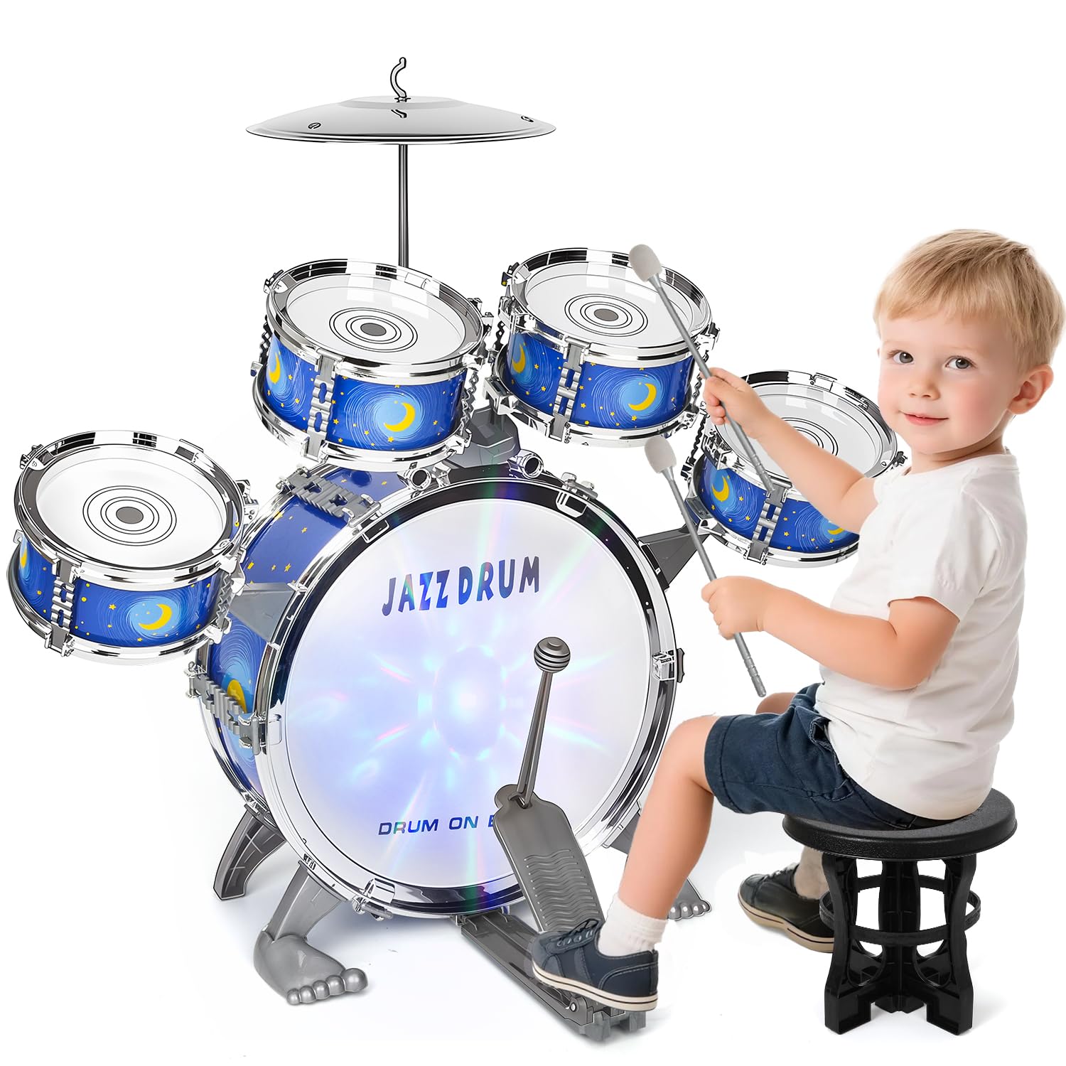 MusicForset kids drum set assembly guide enables quick, tool-free setup for instant play.