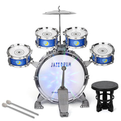 MusicForset drum set in action helps kids explore rhythm and self-expression.