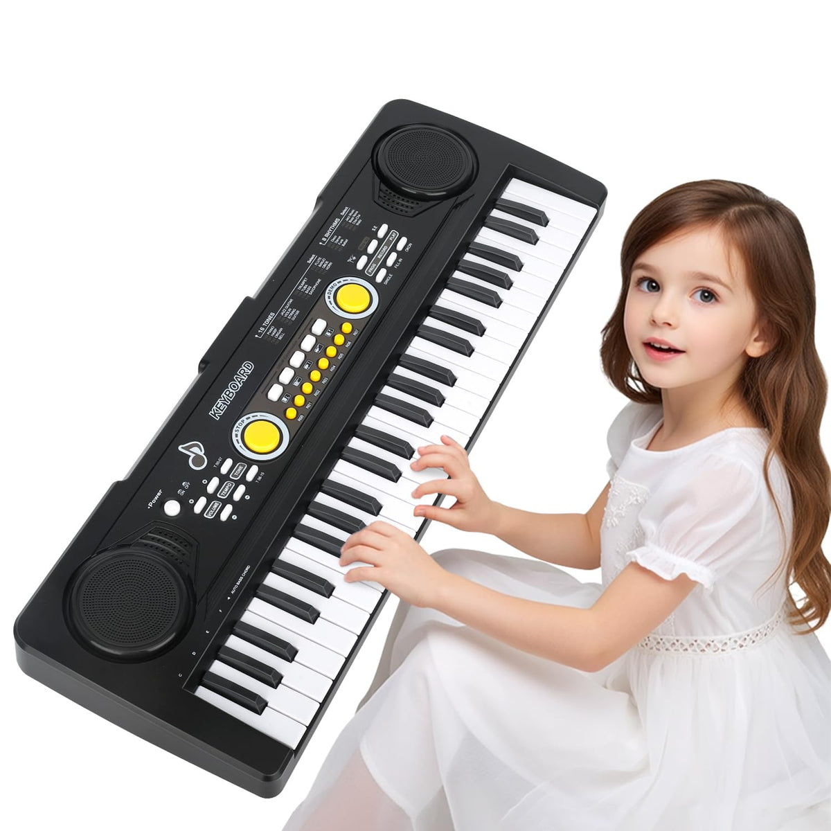 MusicForset 49-key Kids Piano Keyboard ready for learning fun.