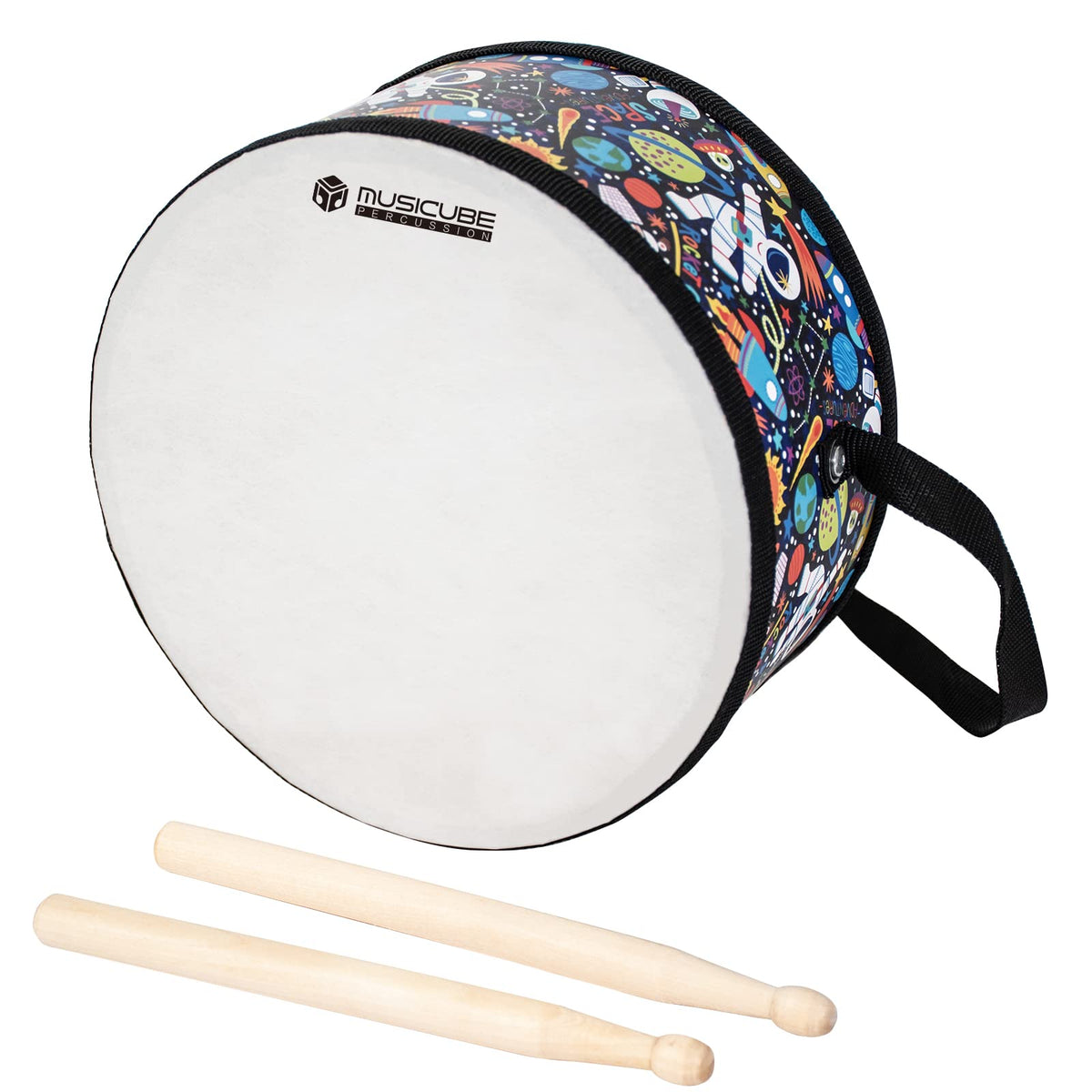MUSICUBE Kids Drum Set: eight-inch wooden drum for early rhythm exploration.