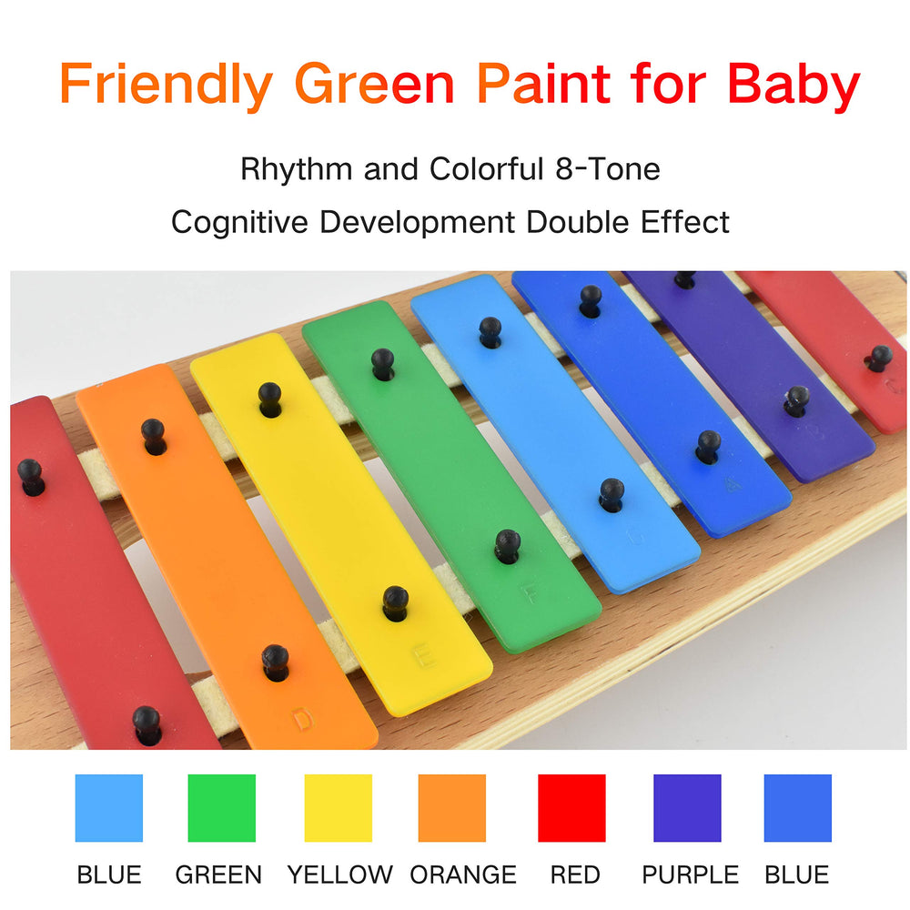 Musicube xylophone showing the C major scale for accurate early pitch learning.