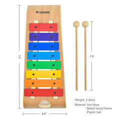 Musicube xylophone education set includes cards to guide rhythm practice.